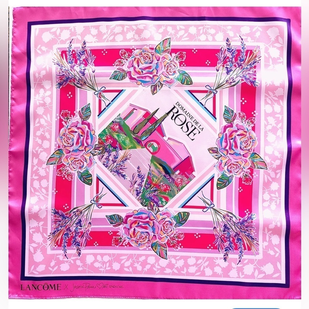 Lancome Jasmin PANNU ❤️ art studio Inc.
DOMAINE DEL Rose GRASSE square scarf